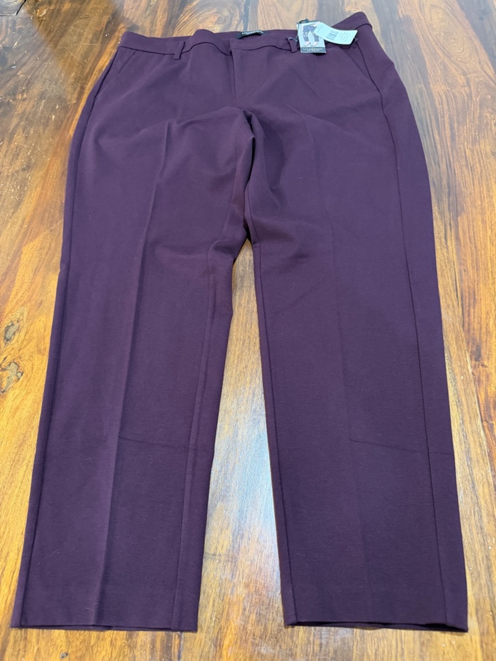 NWT Liverpool Los Angeles Kelcey Trouser Aubergine Plus Size Dress Pants 22W